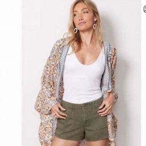 MWT Evereve Lulla Collection Floral Paisley Open Front Duster ONE SIZE